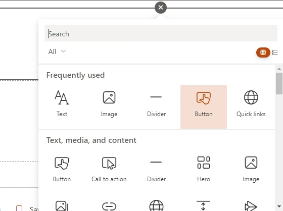 SharePoint Online Button Web Part