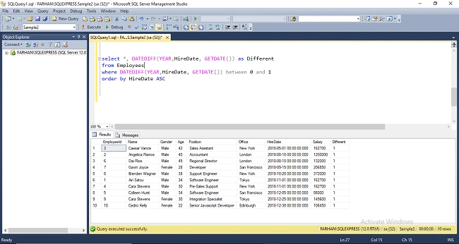 How To Find Employees Hired Last Month Or Year In SQL Server