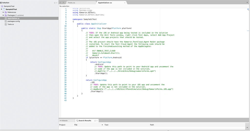 Xamarin UI Test