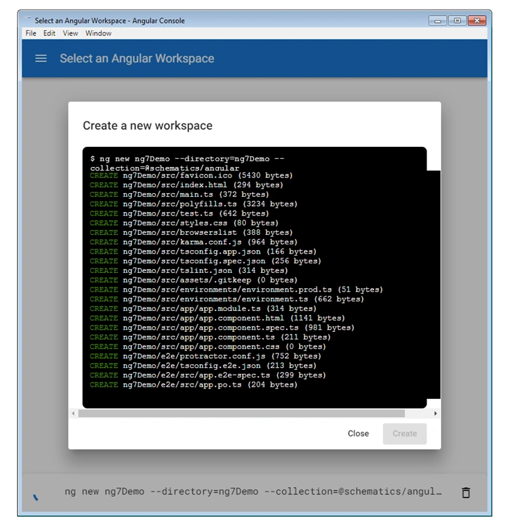 Angular Console - User UI Interface for CLI