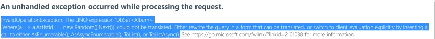 Entity Framework Core : Client Vs Server Evaluation