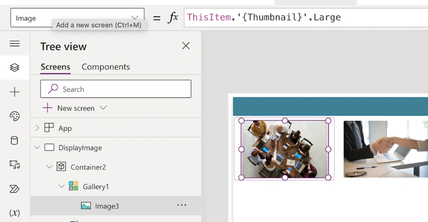 Display Thumbnail Image in PowerApps