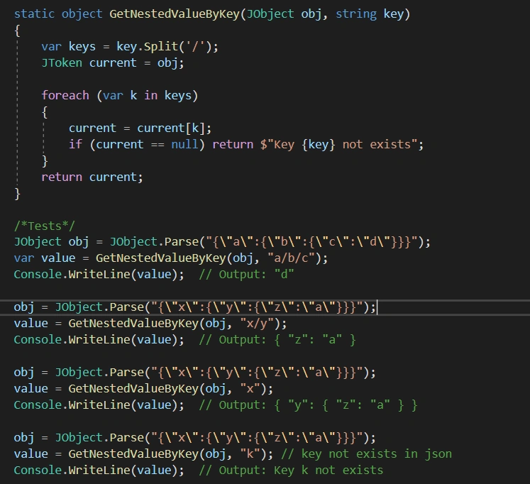How To Retrieve Nested Object Value In .NET