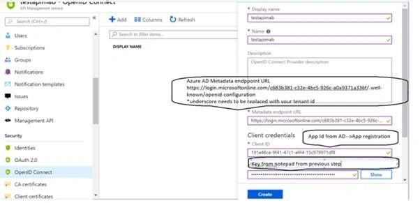 Configure OpenId Connect In Azure API Management