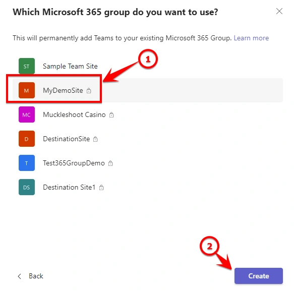 How To Create Microsoft Teams From Existing SharePoint Site