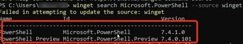 Powershell- winget