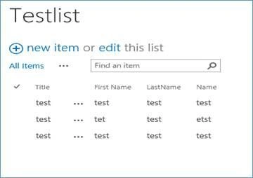 Test List