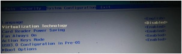 configuration tab