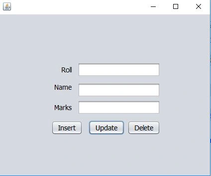 Insert, Update And Delete Record In Java