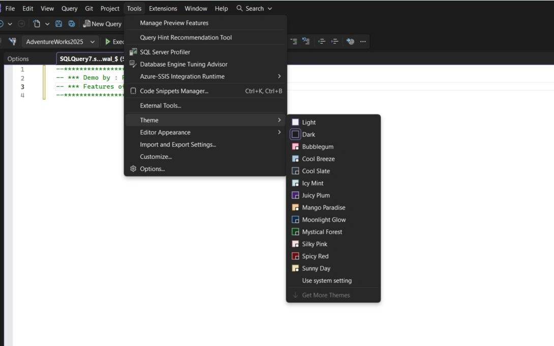 Ssms_theme_indiandotnet
