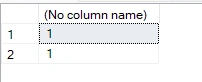 No column name
