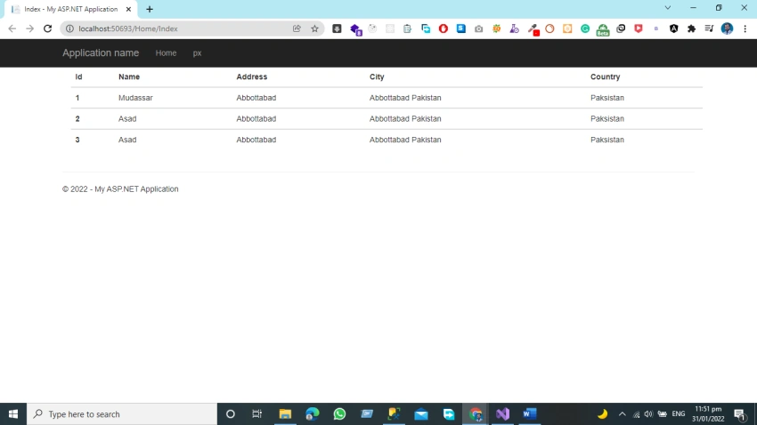How To Show Dynamic List Using View Bag