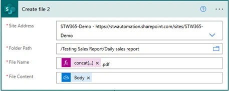 PDF report