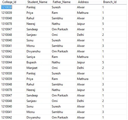 Export Data from Database to Excel