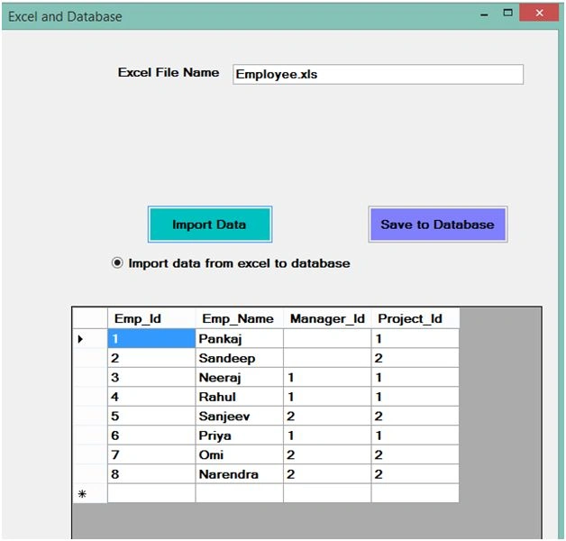 Import Data From Excel To DataGridview