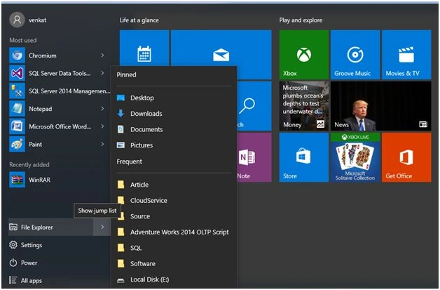 File explorer