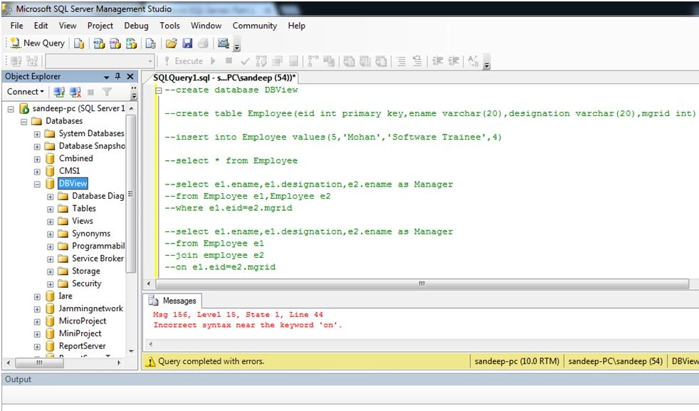 database as name DVView