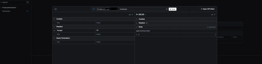 Execution of the code