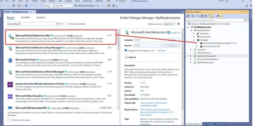 Microsoft.Xaml.Behaviors.Wpf