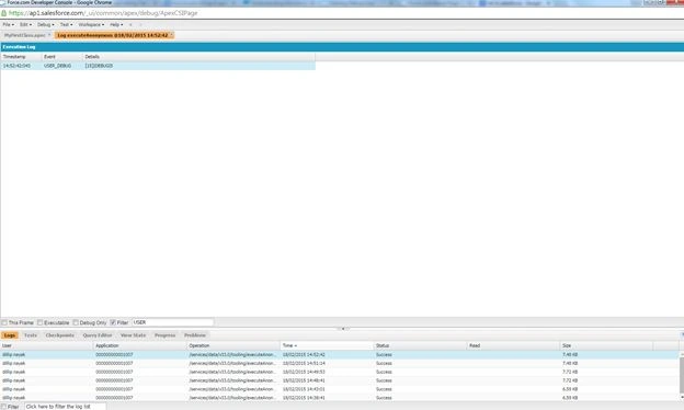 debug result
