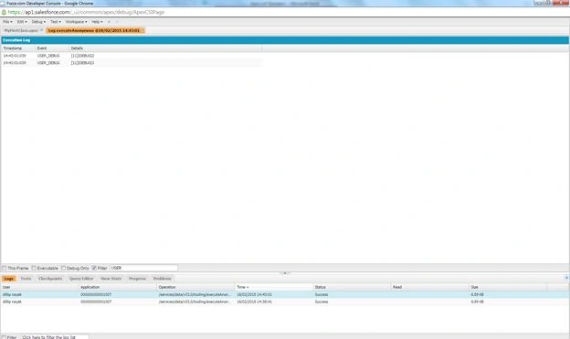 result debug