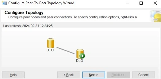 Configure peer-to-peer topology wizard