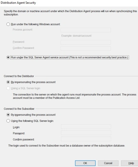 Distribution agent security click ok