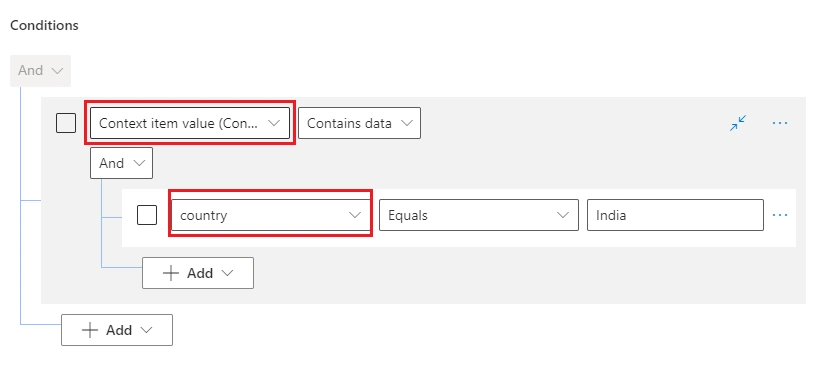 Context item value