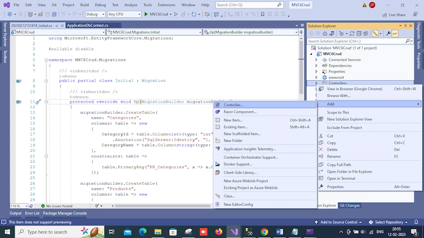 Asp.Net Core MVC (.Net 6.0) CRUD Operation