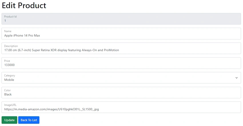 Asp.Net Core MVC (.Net 6.0) CRUD Operation