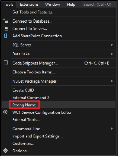 How To Get The Strong Name Of Your Assembly By Adding An External Tool