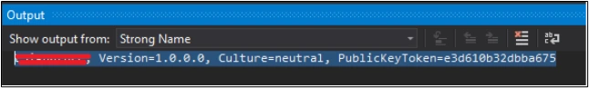 How To Get The Strong Name Of Your Assembly By Adding An External Tool