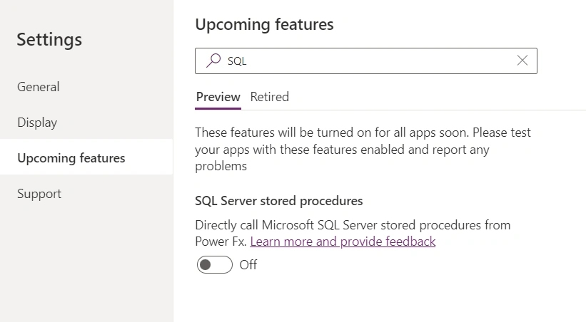 Upcoming SQL SP
