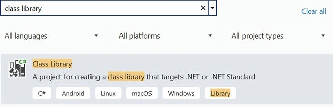 Select C# project