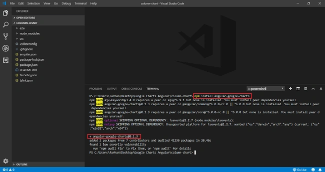 Different Way Of Implementing Google Column Chart In Angular 7