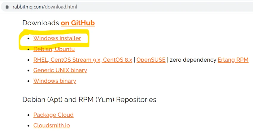 Introduction and setup of RabbitMQ for window