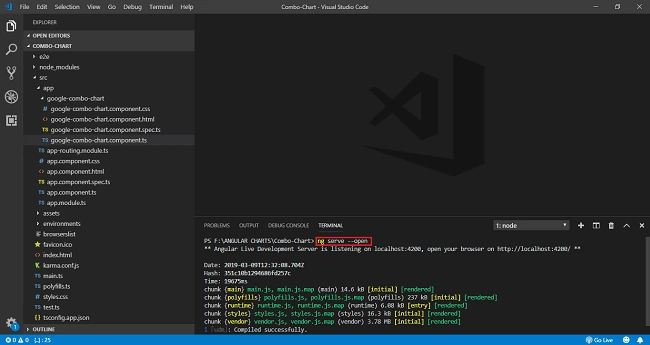 Google Combo Chart In Angular 7