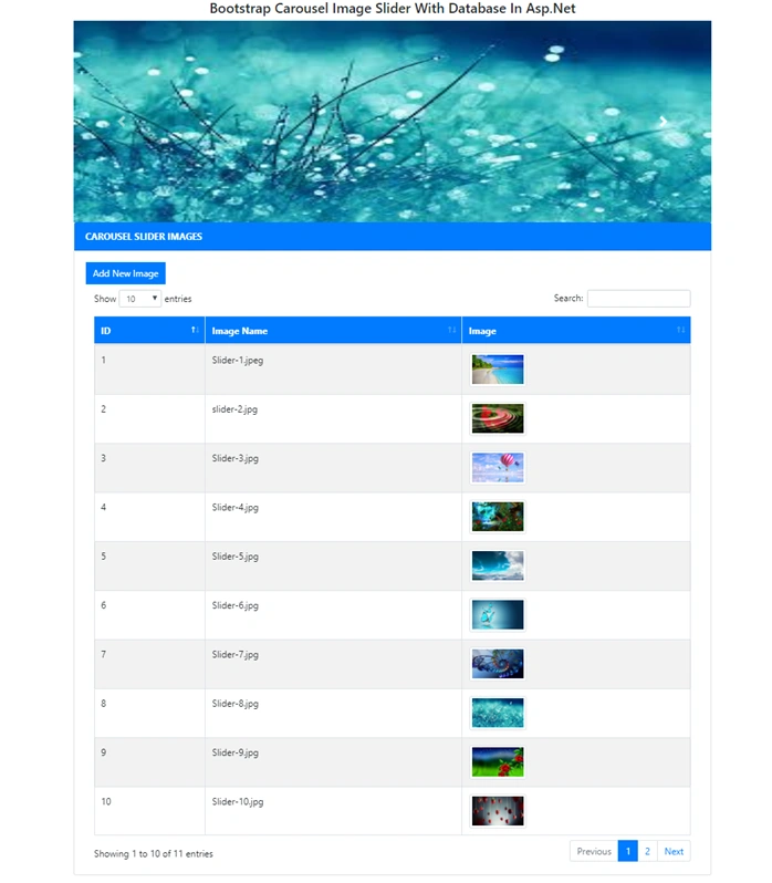 Bootstrap Carousel Image Slider