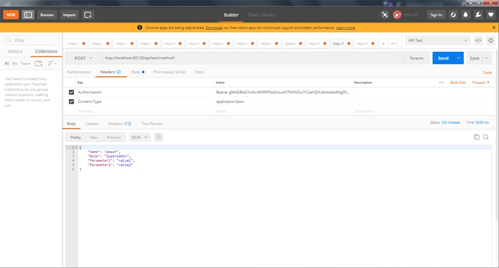 Consume Web API method