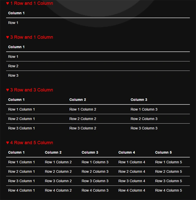 Responsive Bootstrap Table Responsive Bootstrap Table