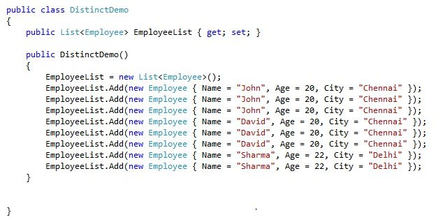 class for returns list