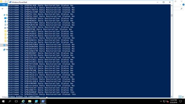 Personal Drive Validation Status Documentation