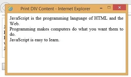 print divcontent