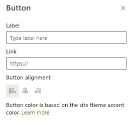 Use of Button Web part in SharePoint Online