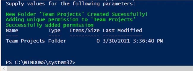 Create A Folder And Set Unique Permission Using PnP PowerShell