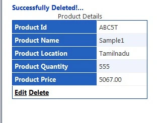 Record in DetailsView