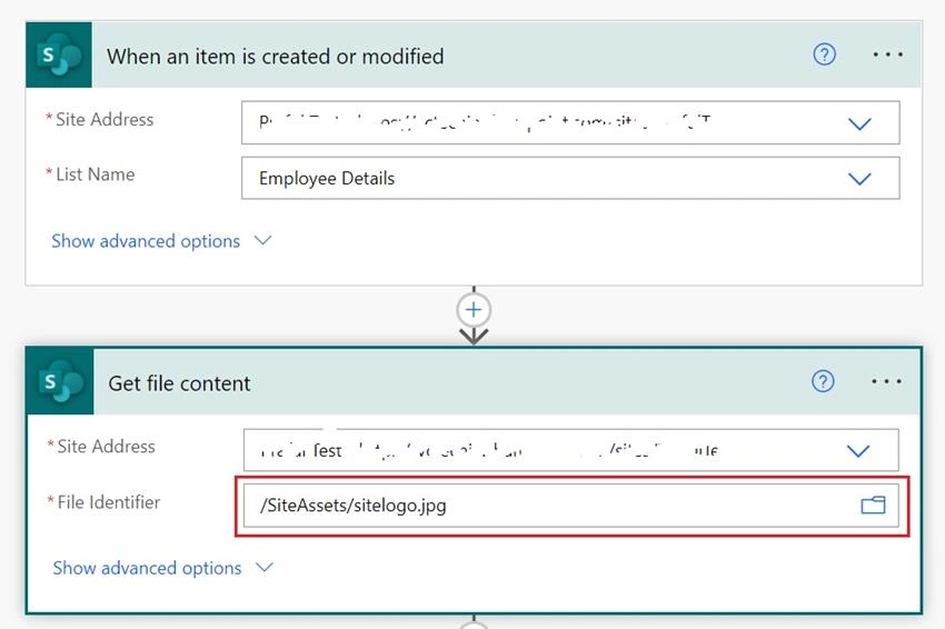 Embed logo/image as content in an email in PowerAutomate