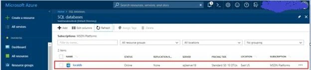 Validating local database
