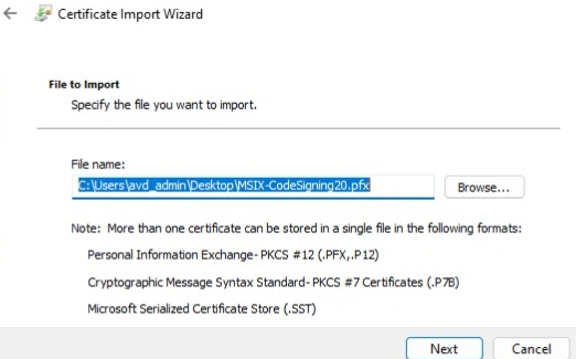 File to import