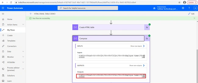 Create A Style HTML Table In An Email Using Power Automate